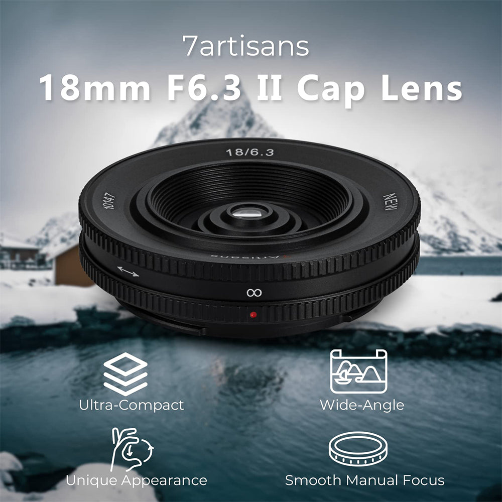 MF 18mm f/6.3 Mark II APS-C lens for E/FX/Nikon Z/ Panasonic/Olympus M43/EOS-M