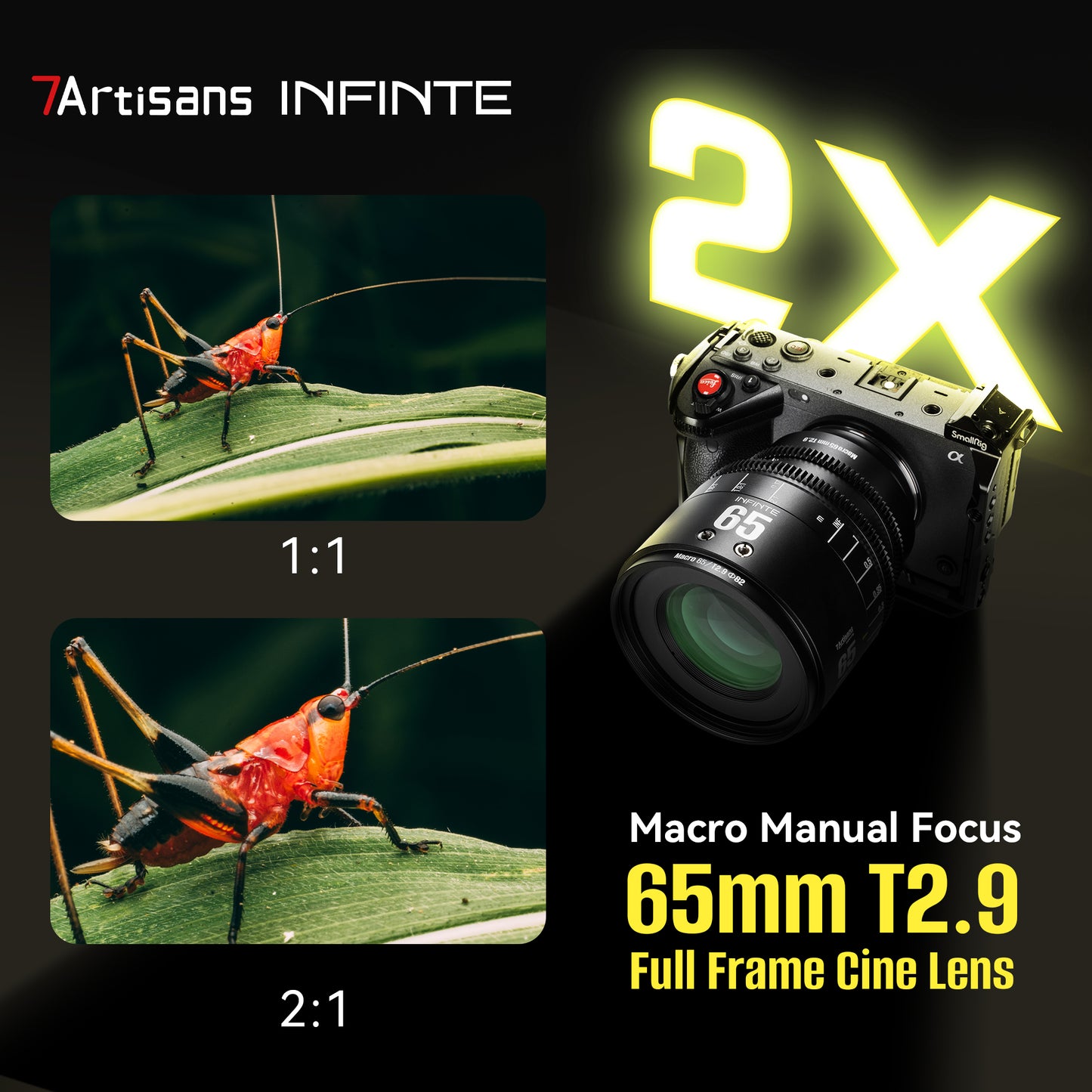 65mm T2.9 Full Frame Macro Cine Lens for Sony E/Nikon Z/Canon EOS-R