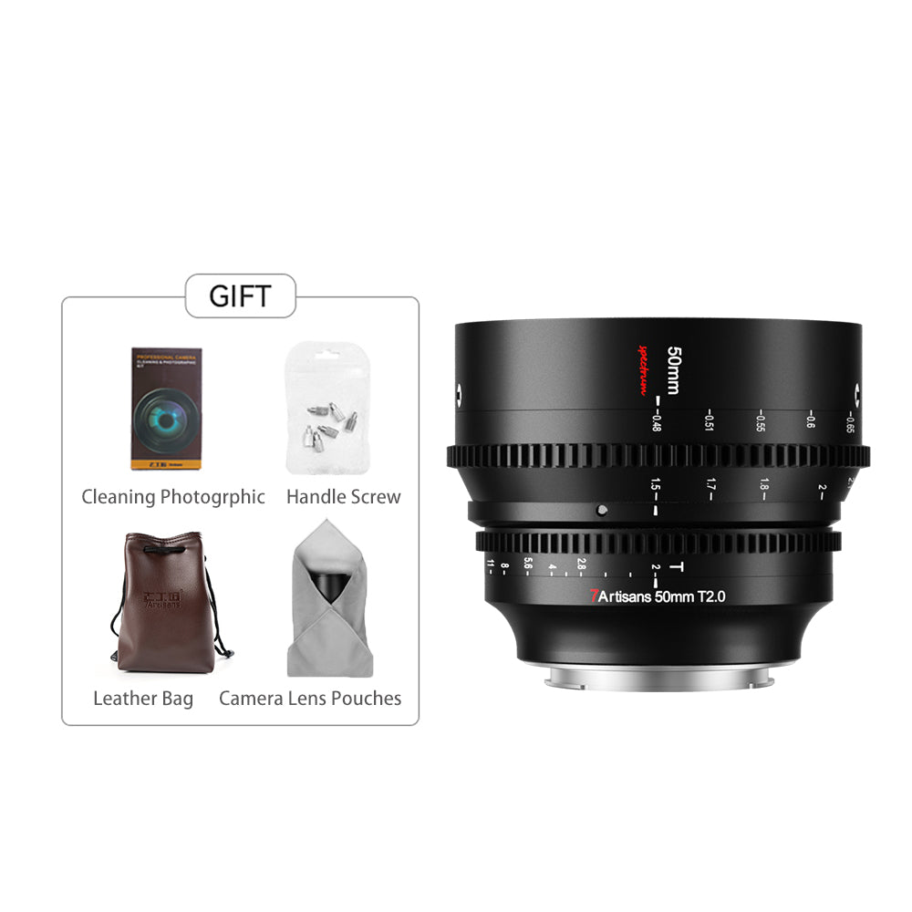 50mm T2.0 Full Frame Cine Lens For E/EOS-R/Z/L