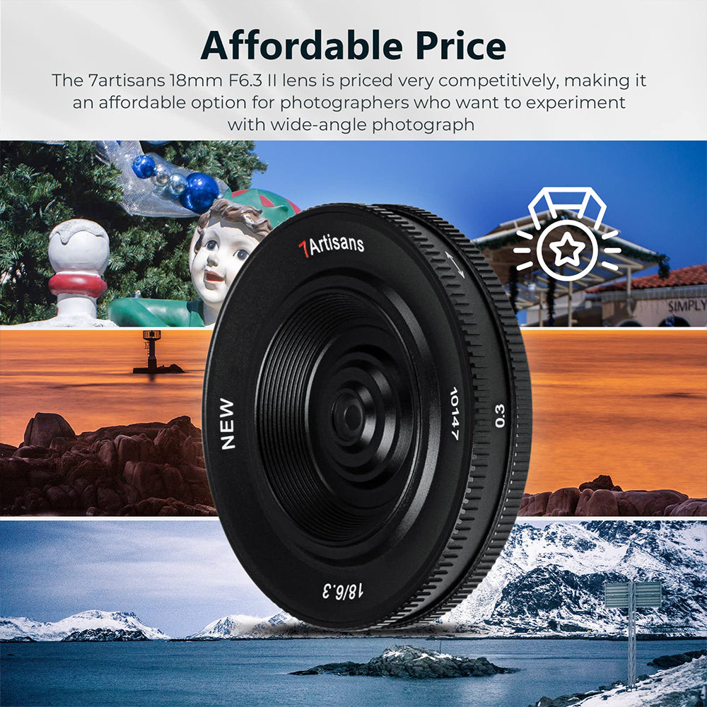 18mm f/6.3 Mark II APS-C lens for E/FX/Nikon Z/ Panasonic/Olympus M43/EOS-M