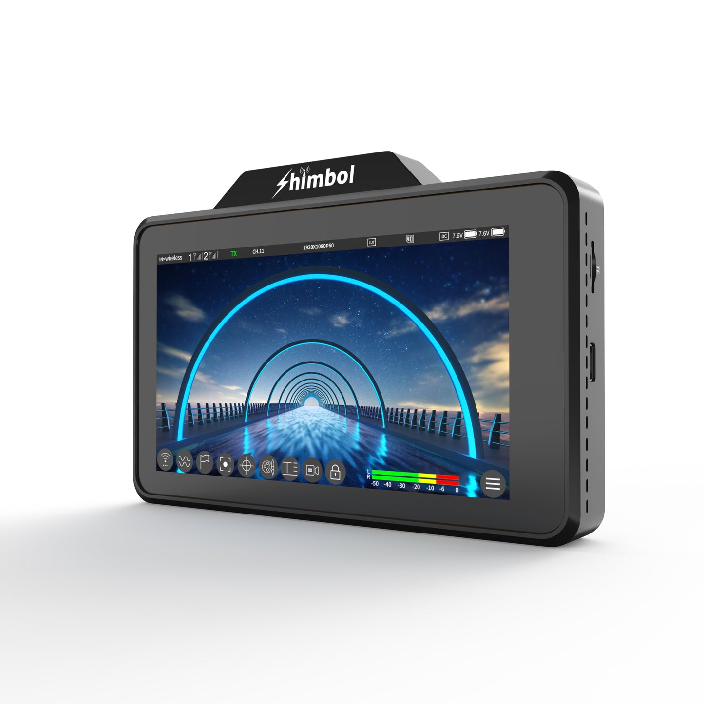 Shimbol ZO600M 5.5 Inch 5G Wifi Wireless Video Monitor with Free Switch Transmitter Receiver 1000nit HDR Recording Playback