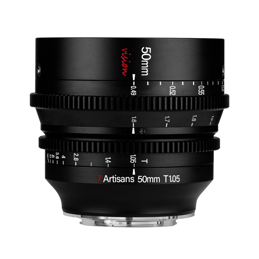 50mm T1.05 APS-C MF Cine Lens for E/FX/M43/EOS-R/L