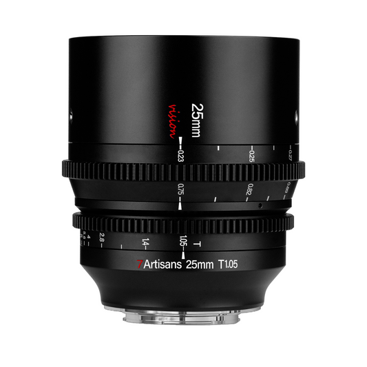 25mm T1.05 APS-C MF Cine Lens for E/FX/M43/EOS-R/L