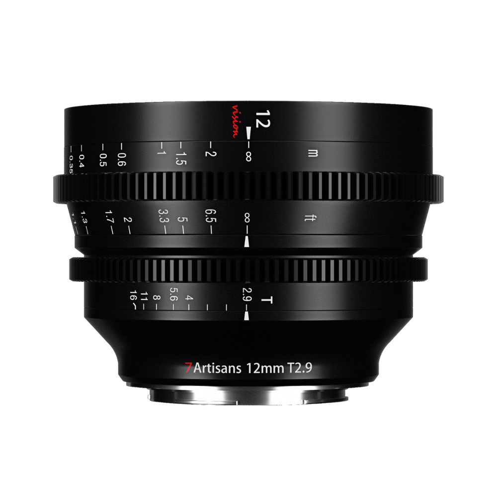 12mm T2.9 APS-C MF Cine Lens for Sony E/Fujifilm X/M43/Canon RF