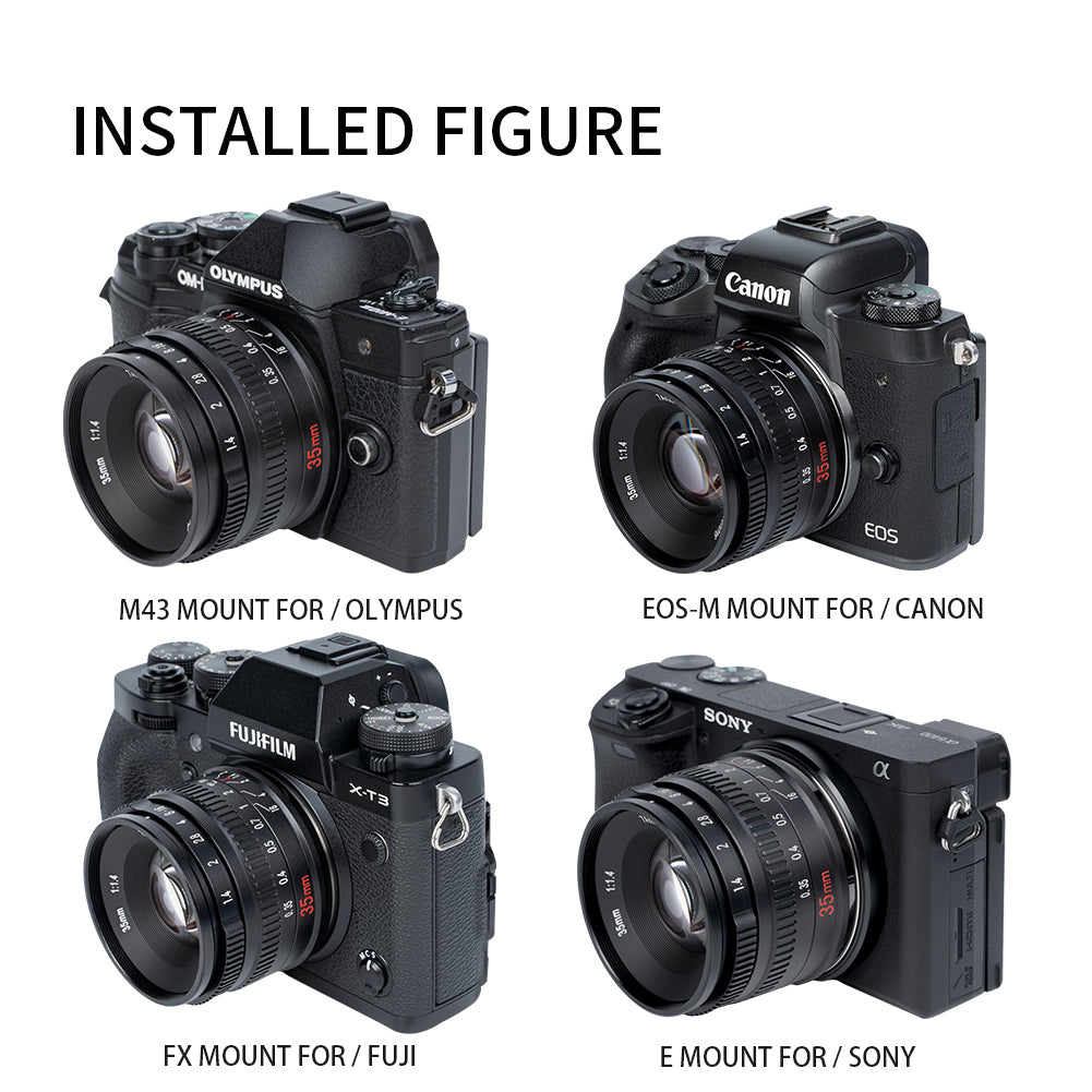 35mm f/1.4 APS-C for E/FX/M43/EOS-R/Z