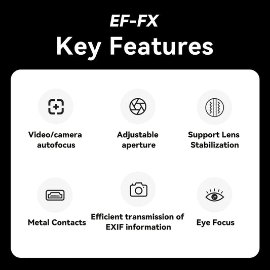 7artisans Auto-Focus Mount Adapter EF-FX for Canon EF Lens to FUJIFX Mount Camera