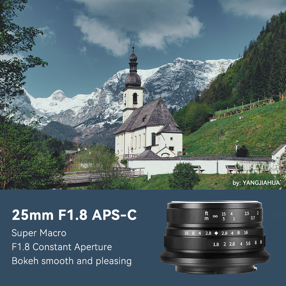 25mm f/1.8 APS-C lens for E/EOS-M/M43/FX/Z