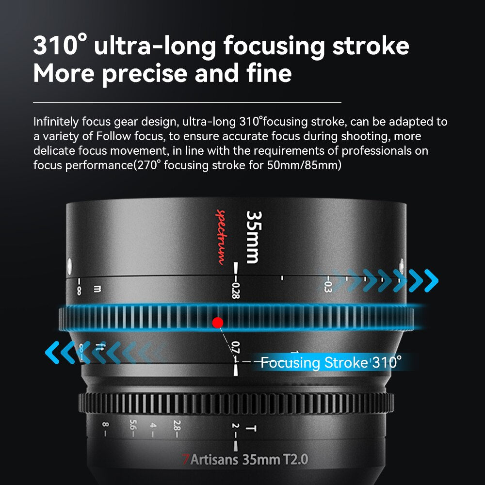 35mm T2.0 Full Frame Cine Lens For E/L/Z