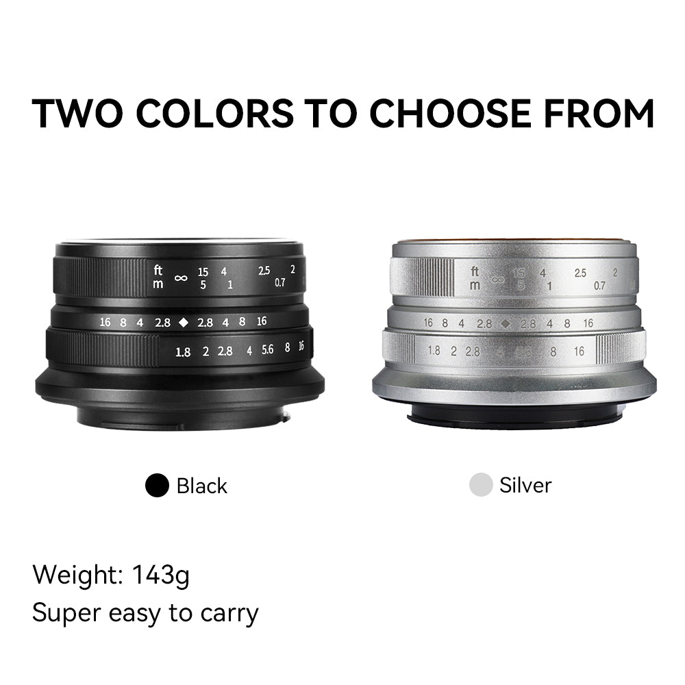 25mm f/1.8 APS-C lens for E/EOS-M/M43/FX/Z