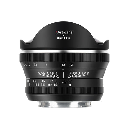 MF 6mm f/2.0 APS-C Lens for Sony E/Fuji X/EOS-R/Nikon Z/Panasonic/Olympus M43