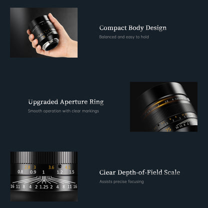 M75mm f/1.25 II Full-frame lens for Leica M
