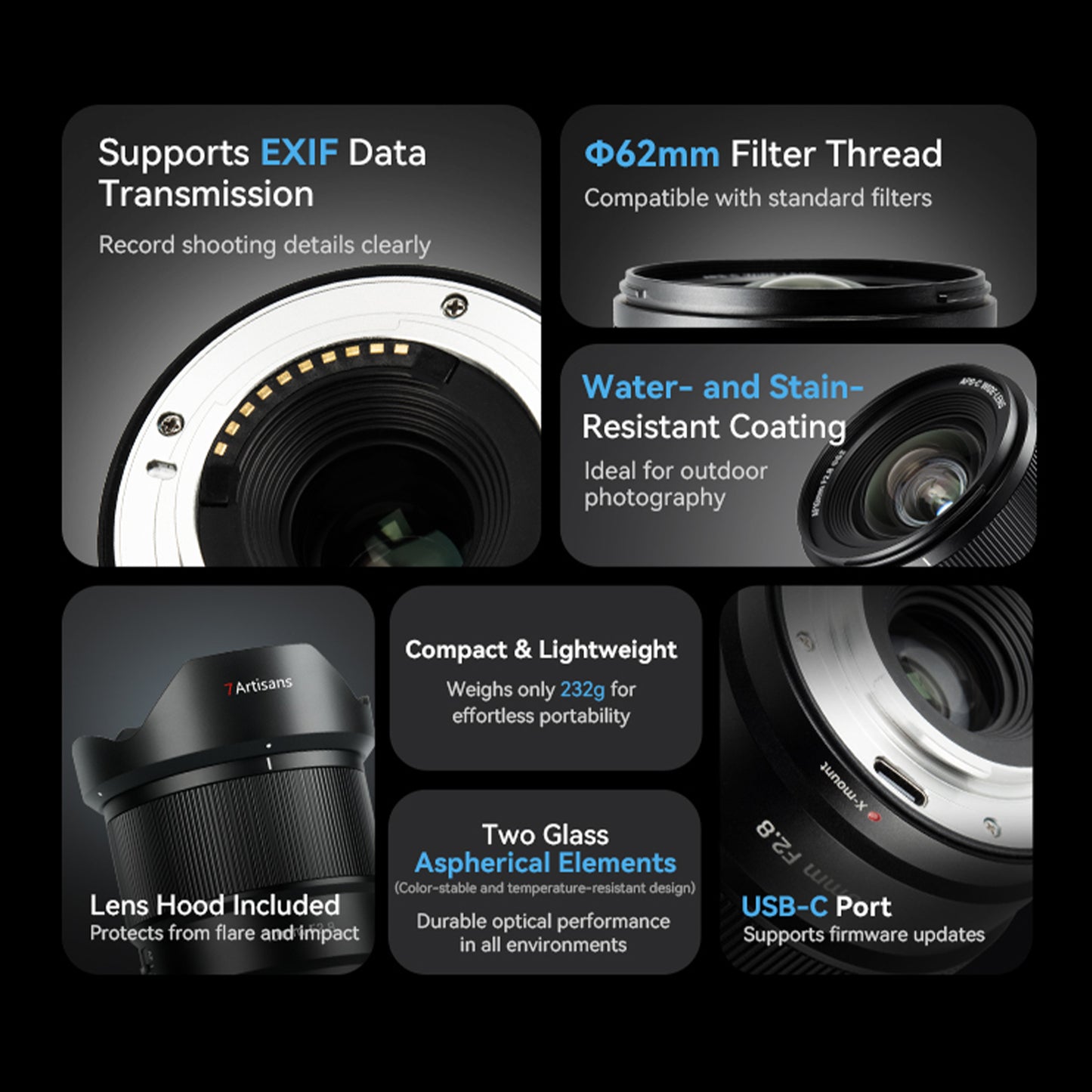 AF 10mm F2.8 Ultra Wide-angle APS-C Lens for E/FX