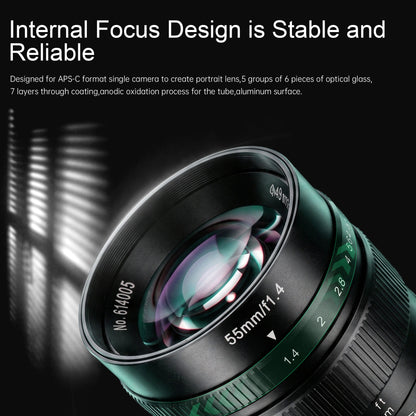 MF 55mm f/1.4 APS-C lens for FX