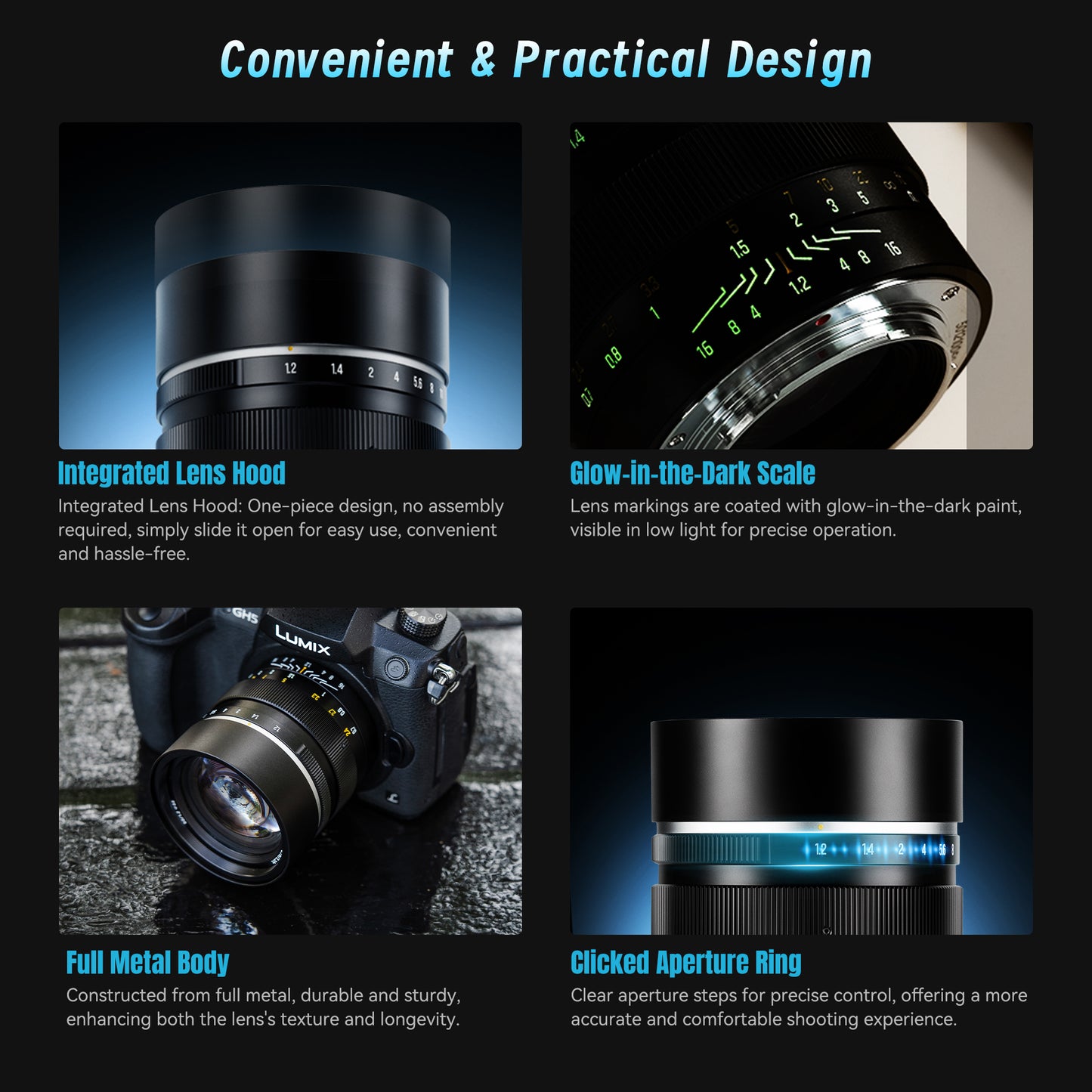MF 50mm f/1.2 APS-C Lens for Sony E/Fuji X/Nikon Z/Panasonic/Olympus M43