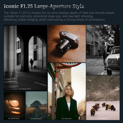 M75mm f/1.25 II Full-frame lens for Leica M