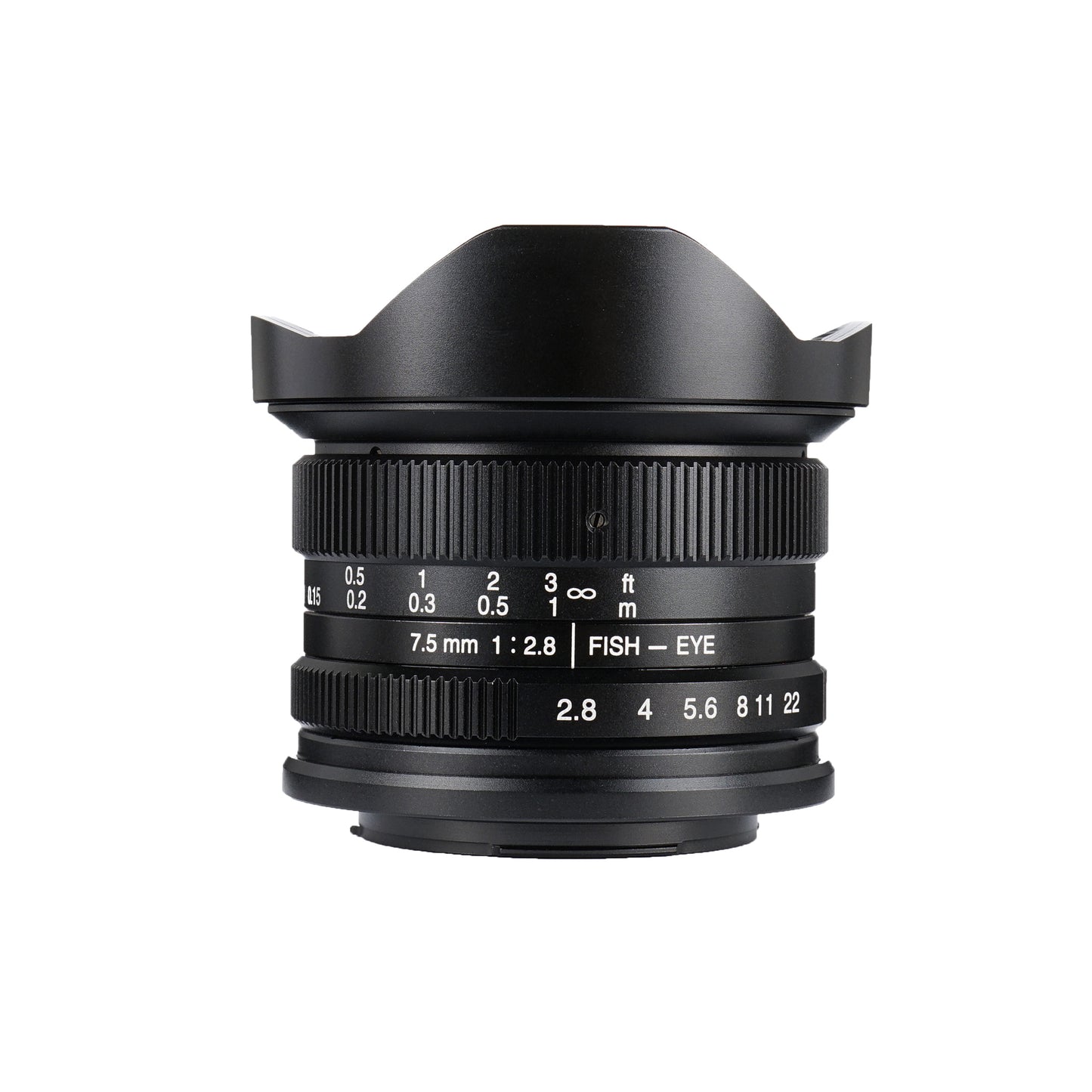 Used 7.5mm f/2.8 APS-C lens for E/EOS-M/M43