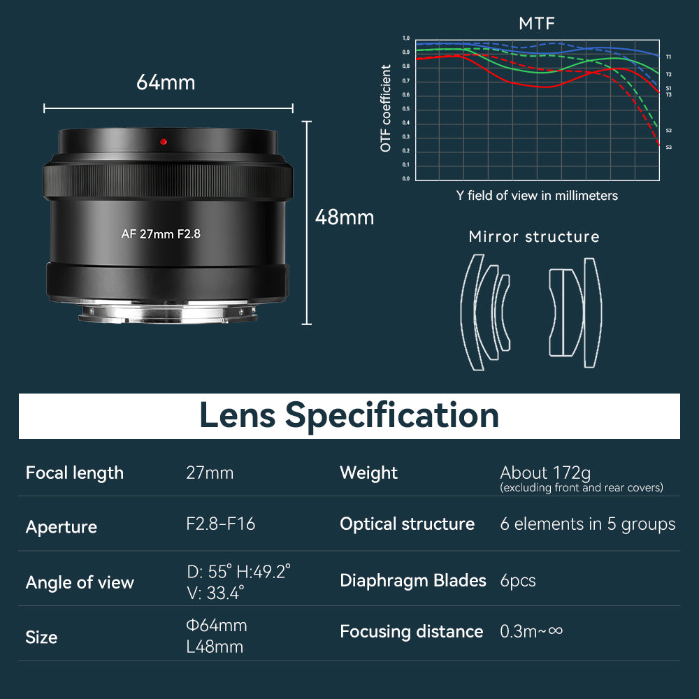 AF 27mm F2.8 APS-C Lens for E