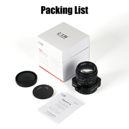 50mm F1.4 APS-C Tilt Shift Lens for E (Full-frame and APS-C)/FX/M43