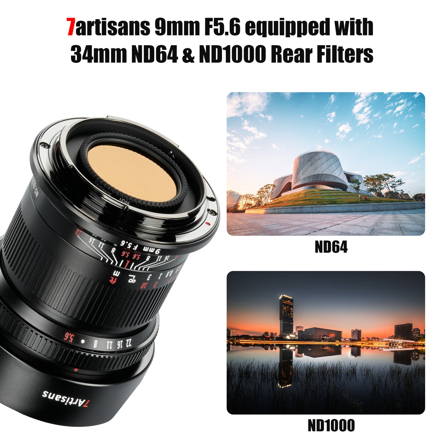 9mm f/5.6 Full-frame Wide-angle lens for E/L/R/Z（Rear ND Filter）