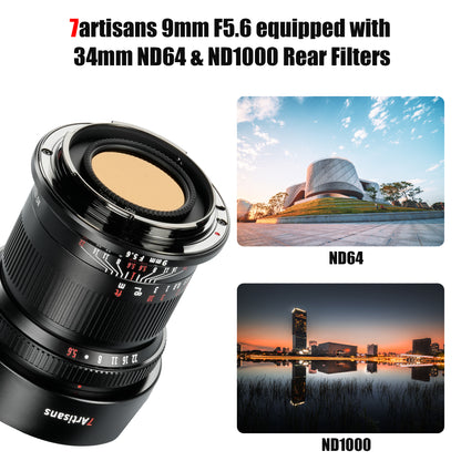 9mm f/5.6 Full-frame Wide-angle lens for E/L/R/Z（Rear ND Filter）