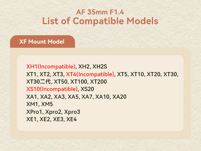 AF 35mm F1.4 APS-C Lens for X