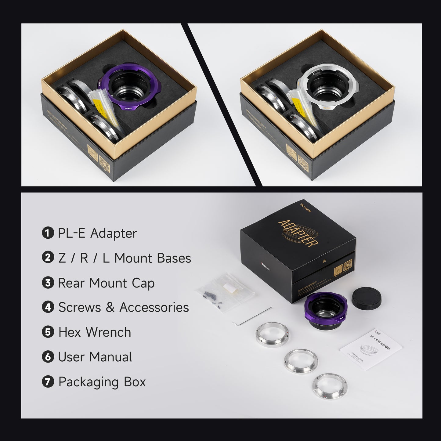 PL Lens Adapter Kit - PL-E/PL-Z/PL-RF/PL-L