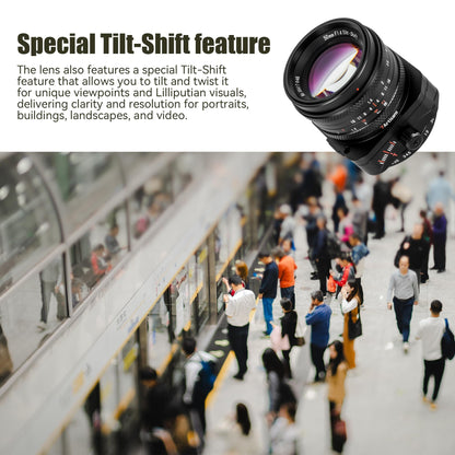 50mm F1.4 APS-C Tilt Shift Lens for E (Full-frame and APS-C)/FX/M43