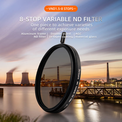 8-STOP VARIABLE ND FILTER（58mm-82mm）