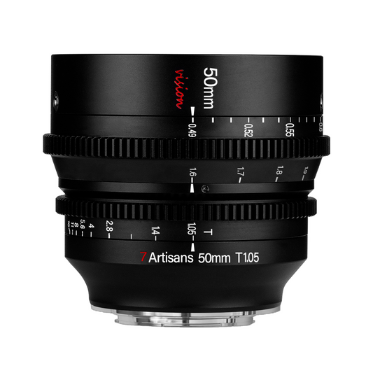 50mm T1.05 APS-C MF Cine Lens for Fujifilm X/Sony E /M43/Canon RF/Sigma L Panasonic L Leica L CL TL/Blackmagic BMPCC 4K Zcam E2