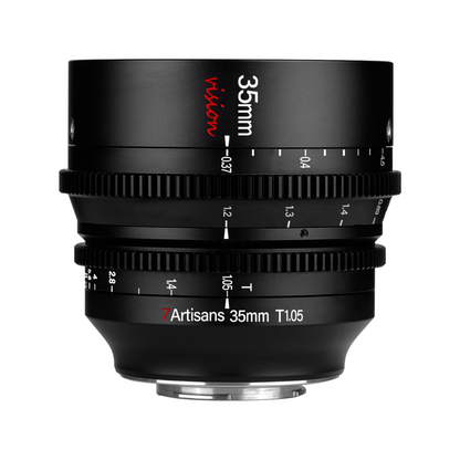 35mm T1.05 APS-C MF Cine Lens for E/FX/M43/EOS-R/L