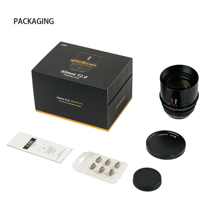 85mm T2.0 Full Frame Cine Lens For E/EOS-R/L/Z