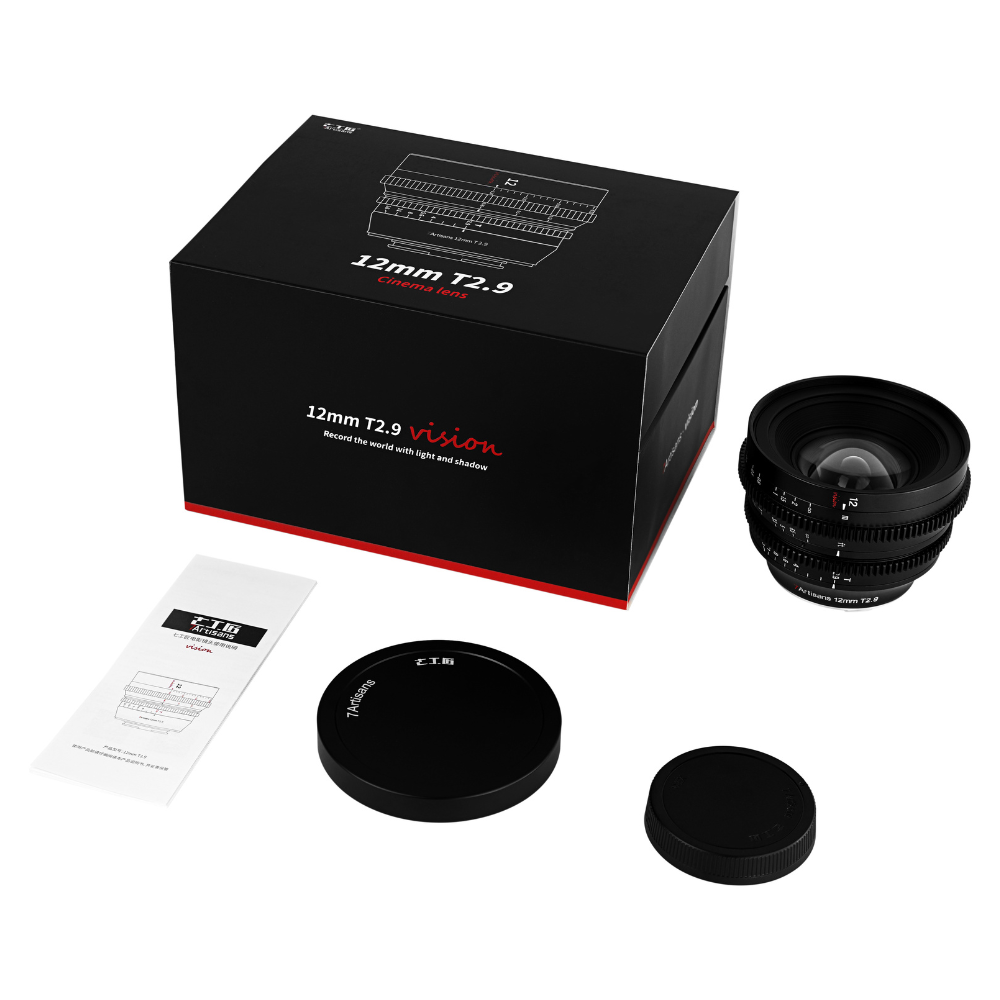 12mm T2.9 APS-C MF Cine Lens for Sony E/Fujifilm X/M43/Canon RF/Nikon Z/Sigma L Panasonic L Leica L CL TL