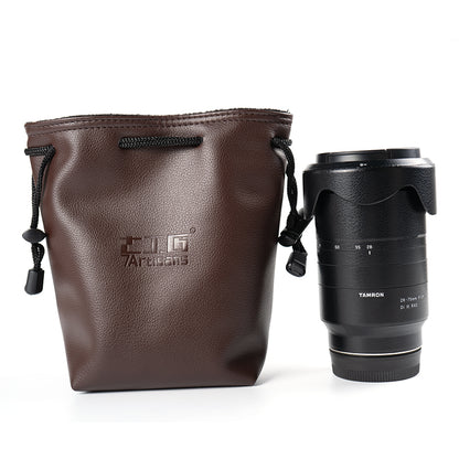 Leather bag for cameras and lenses