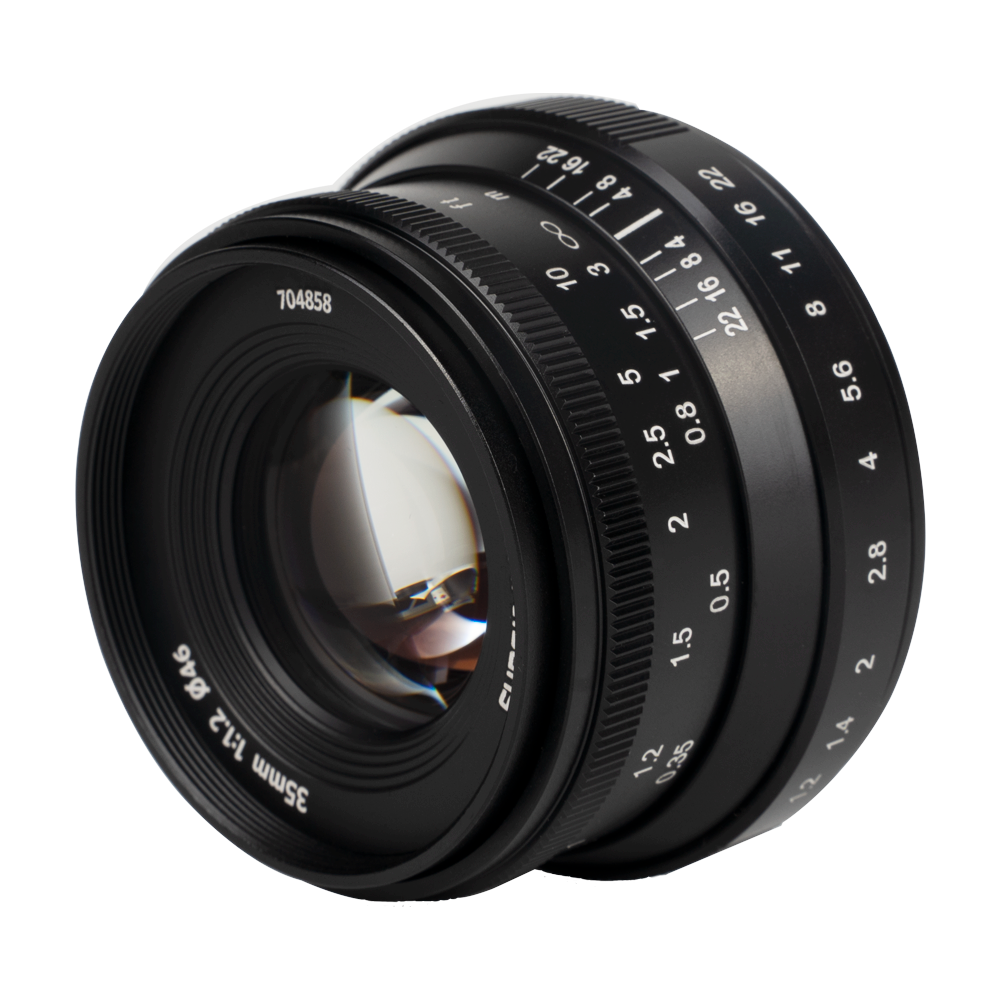 35mm f/1.2 Mark II APS-C lens for E/EOS-M/FX/M43/Z – Official 