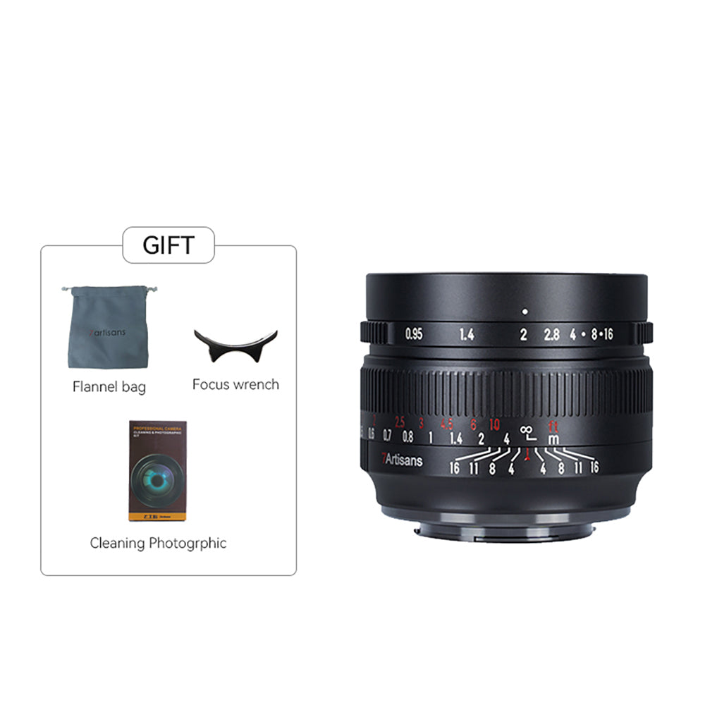 50mm f/0.95 APS-C lens for E/EOS-M/R/FX/M43/Z