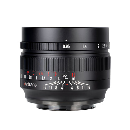 50mm f/0.95 APS-C lens for E/EOS-M/R/FX/M43/Z