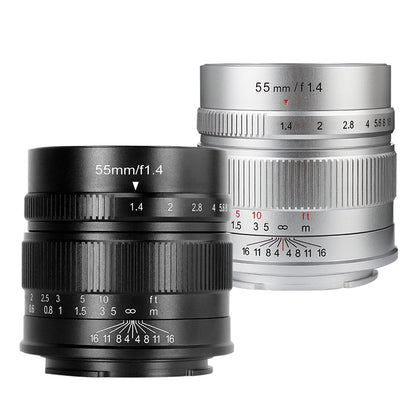 55mm f/1.4 APS-C lens for E/M43/EOS-M/FX