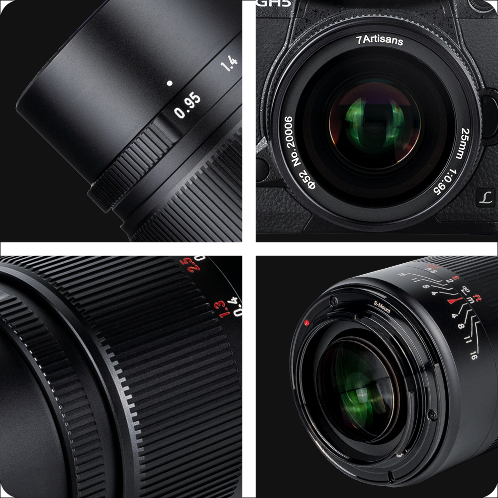 25mm f/0.95 APS-C lens for E/EOS-M/FX/M43/L/R/Z