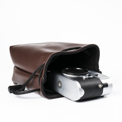 Leather bag for cameras and lenses