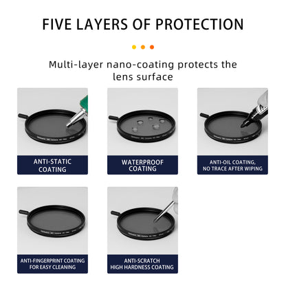 8-STOP VARIABLE ND FILTER（58mm-82mm）