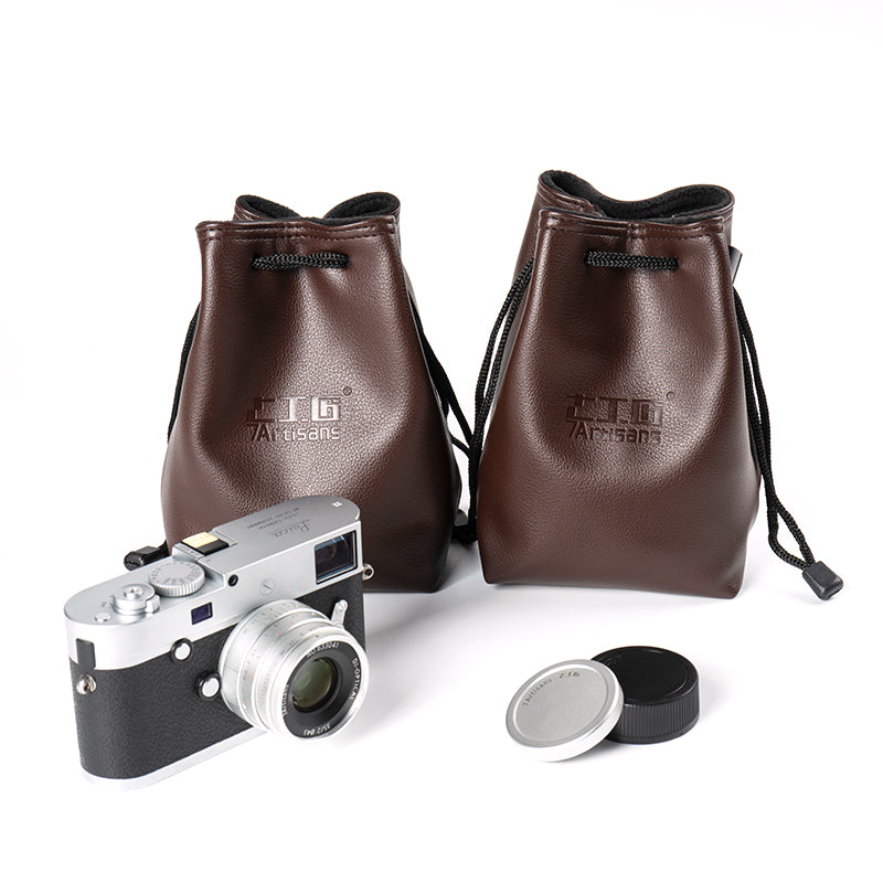 Leather bag for cameras and lenses