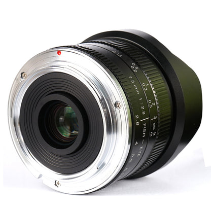 Used 7.5mm f/2.8 APS-C lens for E/EOS-M/M43