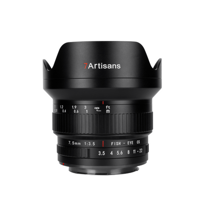 7.5mm f/3.5 ultra wide-angle APS-C DSLR lens for Canon EF/Nikon F